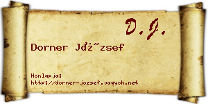 Dorner József névjegykártya