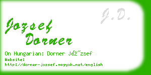 jozsef dorner business card